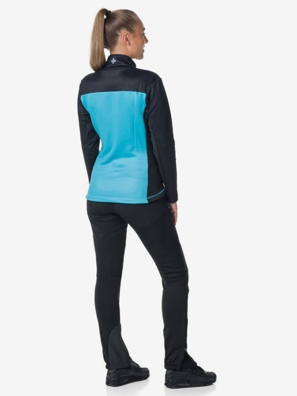 Kilpi Fekete és kék női funkcionális kapucnis melegítőfelső Kilpi TEAM FLEECE-W