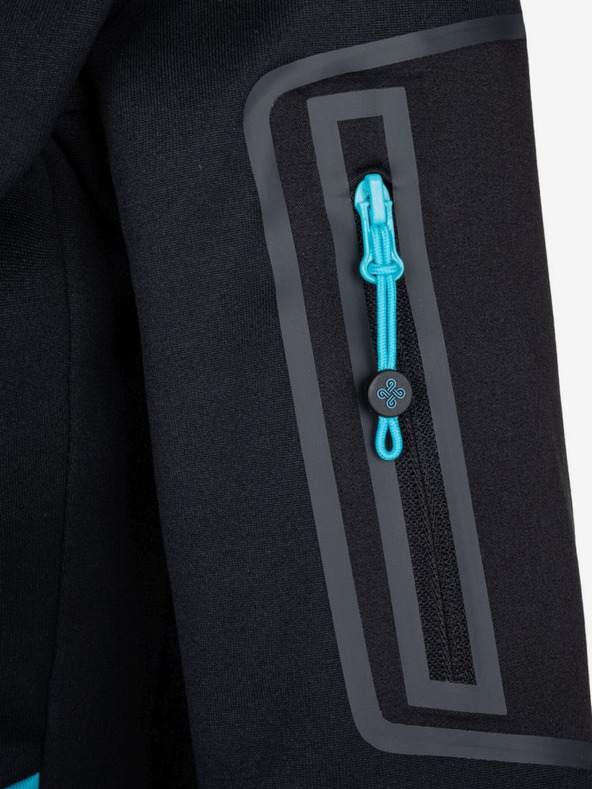 Kilpi Fekete és kék női funkcionális kapucnis melegítőfelső Kilpi TEAM FLEECE-W