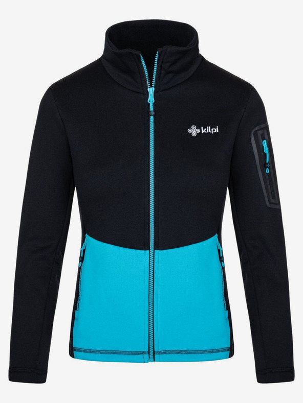 Kilpi Fekete és kék női funkcionális kapucnis melegítőfelső Kilpi TEAM FLEECE-W