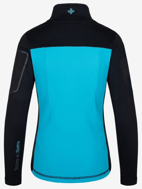 Kilpi Fekete és kék női funkcionális kapucnis melegítőfelső Kilpi TEAM FLEECE-W