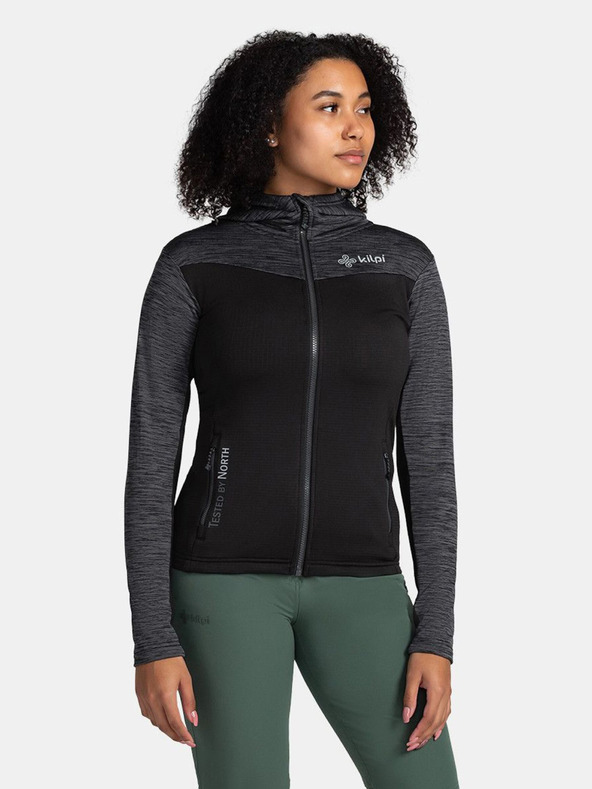 Kilpi Fekete női sportos kapucnis pulóver Kilpi SEVELEN-W