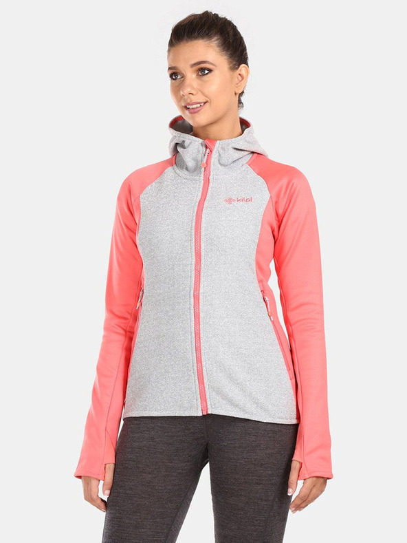 Kilpi Szürke és rózsaszínű női fleece pulóver Kilpi VERSAM-W