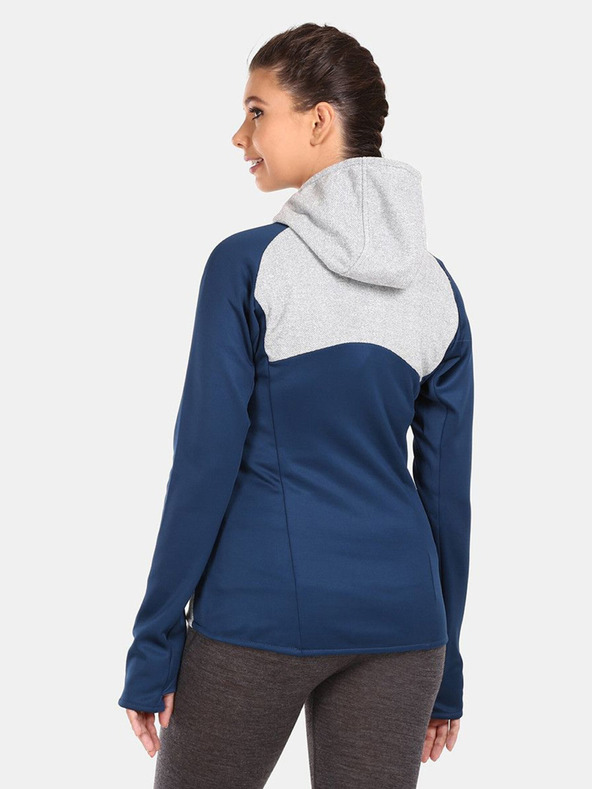 Kilpi Szürke és kék női fleece kapucnis pulóver Kilpi VERSAM-W