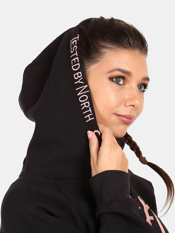 Kilpi Fekete női pamut kapucnis pulóver Kilpi FJELA-W