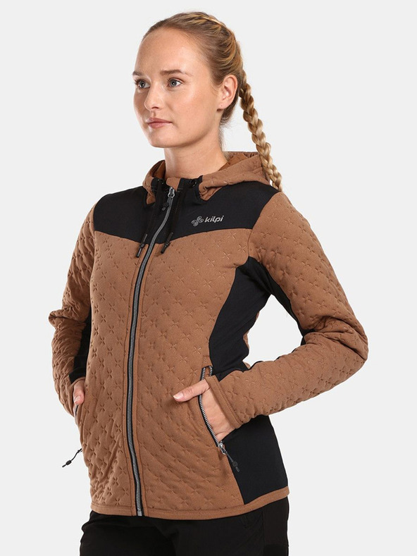 Kilpi Fekete és barna női melegítő pulóver Kilpi NEVIA-W