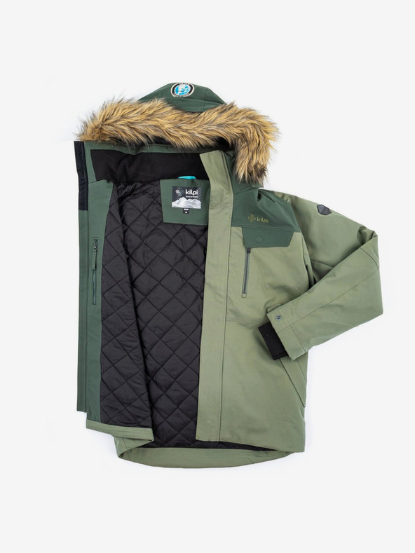 Kilpi Zöld férfi téli kabát műszőrmével Kilpi ALPHA