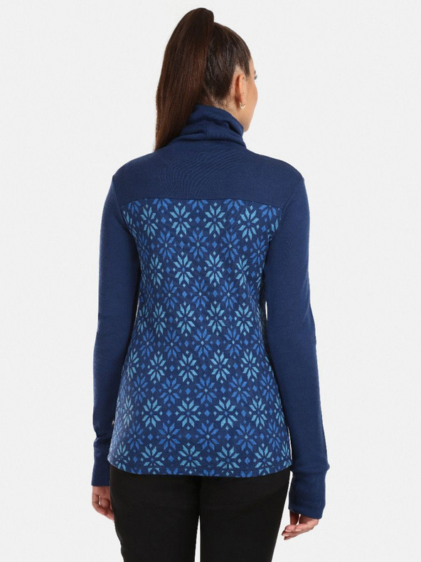 Kilpi Sötétkék női mintás merinó gyapjú garbó Kilpi JANNU