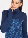 Kilpi Sötétkék női mintás merinó gyapjú garbó Kilpi JANNU