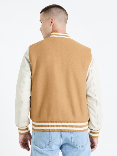 Celio Férfi bézs színű gyapjúkeverék bomber Celio Fuvarsi