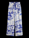 Scotch & Soda Kék női mintás nadrág Scotch & Soda Eleni Scotch & Soda női mintás nadrág