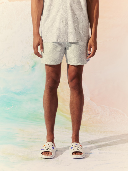 Celio Fehér férfi mintás fürdőruha Celio One Piece Celio One Piece