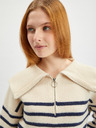 Orsay ORSAY krémszínű csíkos női pulóver