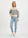 Orsay ORSAY krémszínű csíkos női pulóver