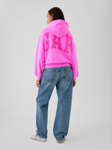 GAP Oversize crop pulóver logóval GAP