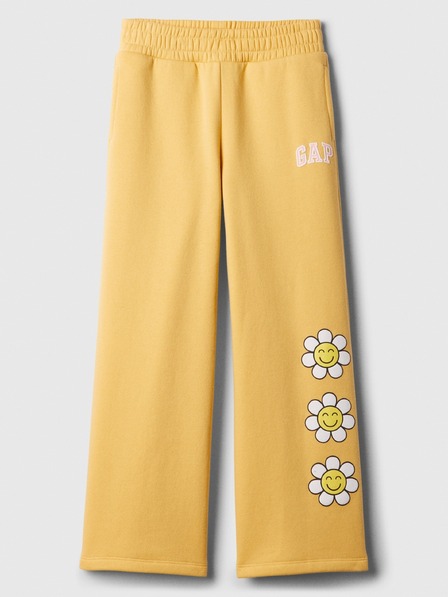 GAP Gyerek fleece sportnadrág logóval army GAP