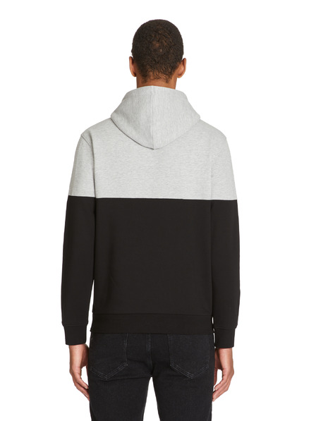 Celio Fekete-szürke férfi kapucnis pulóver Celio Jecobloco