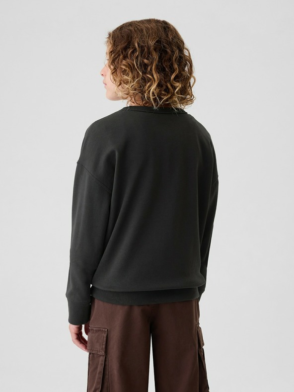GAP Gyerek pulóver logóval és fleece béléssel GAP