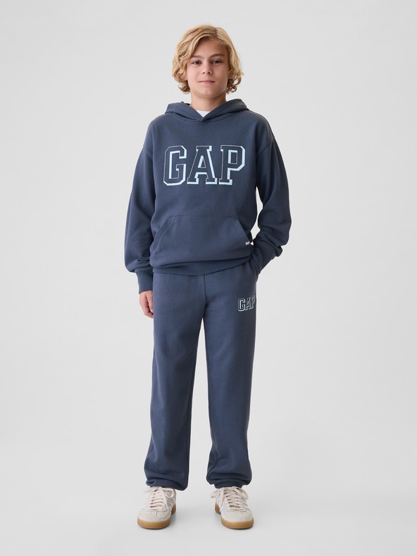 GAP Gyerek fleece sportnadrág logóval army GAP
