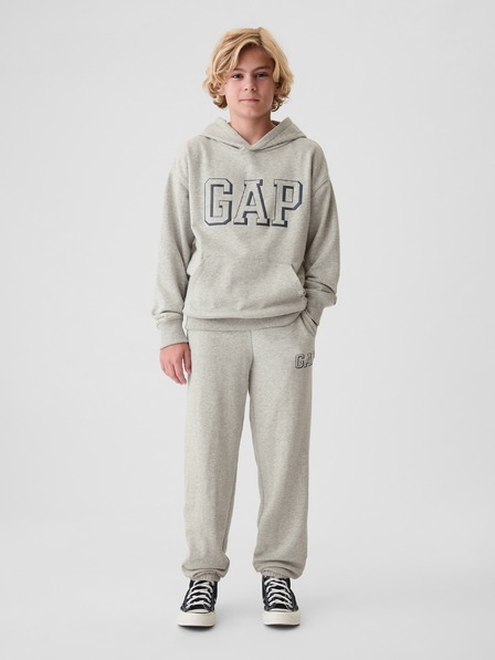 GAP Gyerek fleece sportnadrág logóval army GAP
