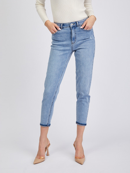 Orsay Világoskék women's cropped mom fit farmernadrág ORSAY