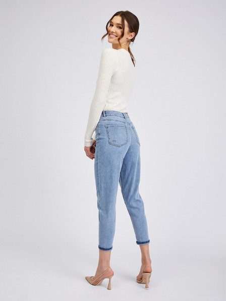 Orsay Világoskék women's cropped mom fit farmernadrág ORSAY