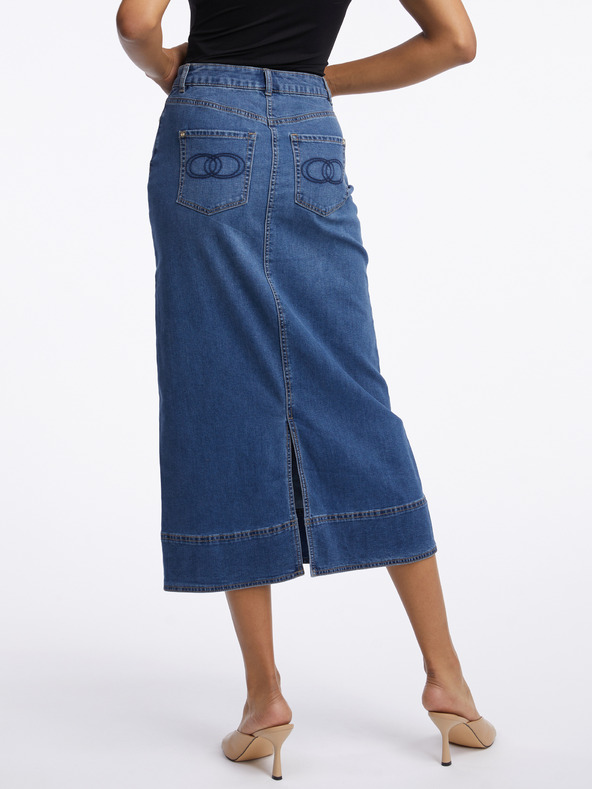 Orsay ORSAY sötétkék női farmer maxiszoknya