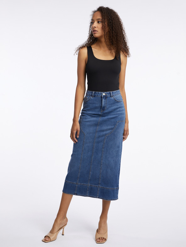 Orsay ORSAY sötétkék női farmer maxiszoknya