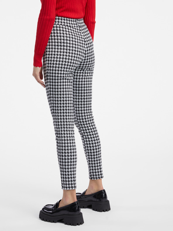 Orsay ORSAY fehér-fekete mintás női nadrág