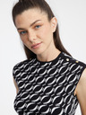 Orsay ORSAY fehér-fekete női mintás pulóver felső
