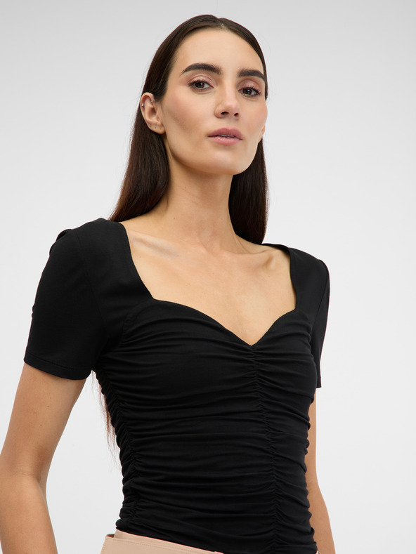 Orsay ORSAY fekete női rövid ujjú póló