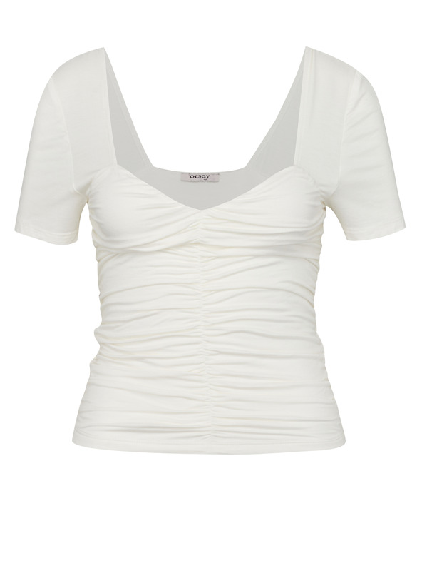 Orsay ORSAY krémszínű női rövid ujjú póló
