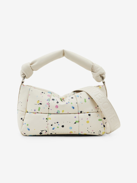 Desigual Krémszínű női Desigual Splatter 23 Puffy Rennes mintás kézitáska Desigual Splatter 23 Puffy Rennes mintás kézitáska