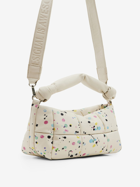 Desigual Krémszínű női Desigual Splatter 23 Puffy Rennes mintás kézitáska Desigual Splatter 23 Puffy Rennes mintás kézitáska