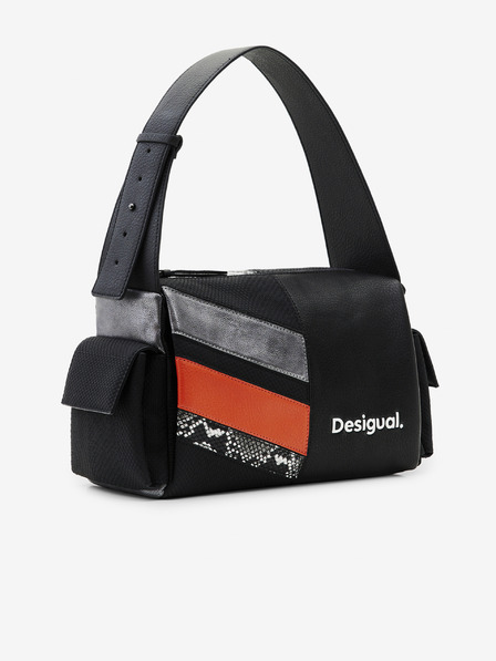 Desigual Narancssárga és fekete Desigual női Polka Habana kézitáska