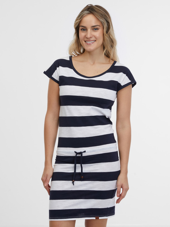 Sam 73 Fehér és kék női csíkos ruha SAM 73 Reyna
