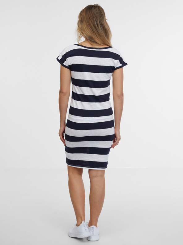 Sam 73 Fehér és kék női csíkos ruha SAM 73 Reyna