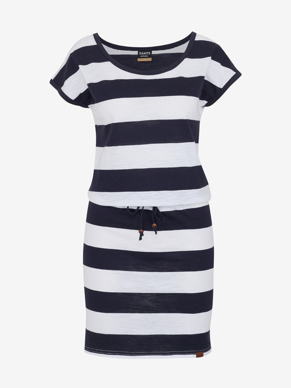 Sam 73 Fehér és kék női csíkos ruha SAM 73 Reyna