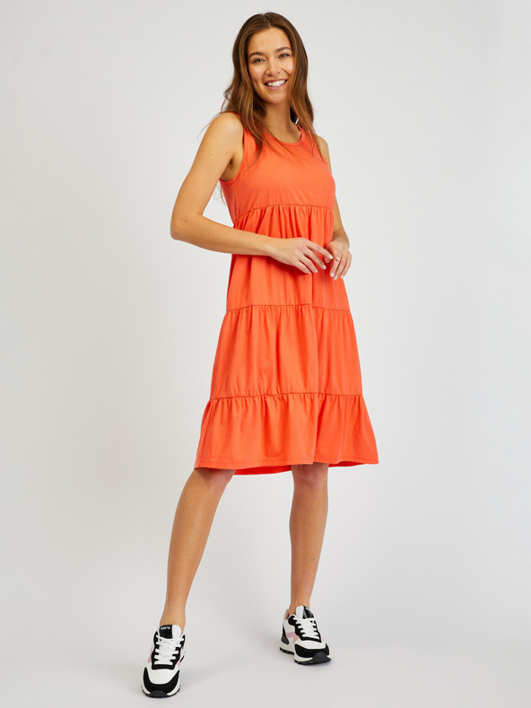 Sam 73 Narancssárga női nyári fodros ruha SAM 73 Chantal