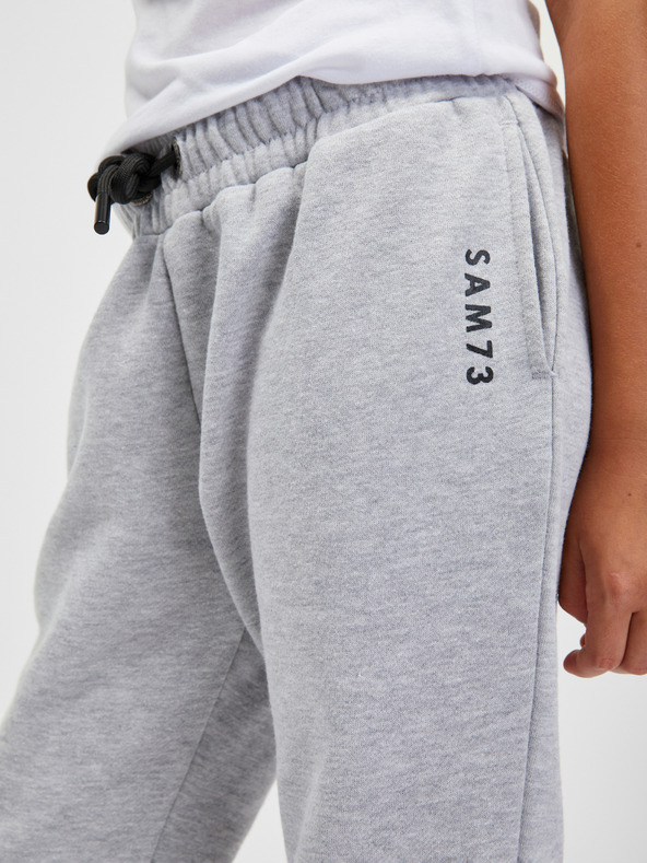 Sam 73 Világosszürke csíkos gyermek melegítőnadrág SAM 73 Riardin