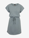 Sam 73 Fehér és zöld női csíkos ruha nyakkendővel SAM73 Sagitta