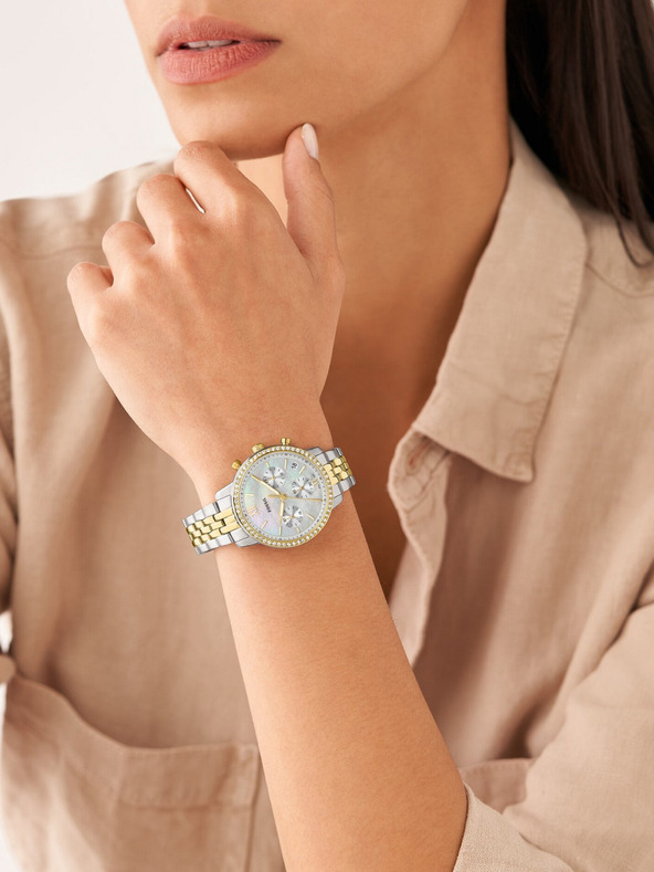 Fossil Ezüst arany női Fossil Neutra óra