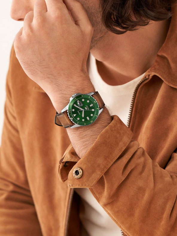 Fossil Ezüst férfi Fossil kék óra