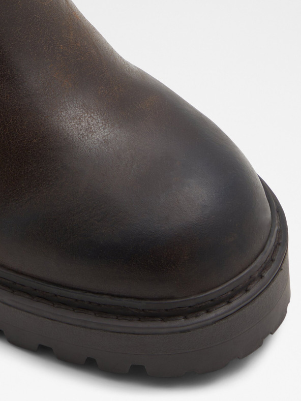 Aldo Sötétbarna női bőr bokacsizma ALDO Palomina