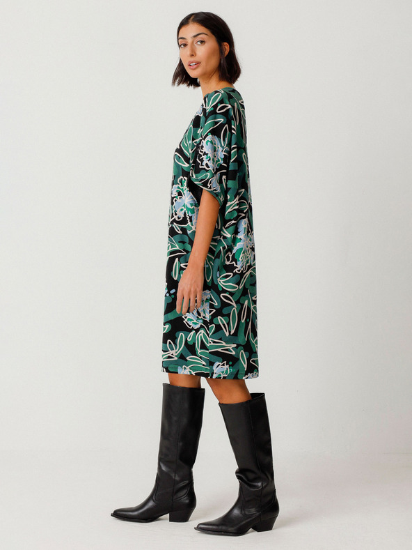 SKFK Zöld női virágos ruha SKFK Vestido Geaxi Geaxi zöld női virágos ruha SKFK Vestido Geaxi