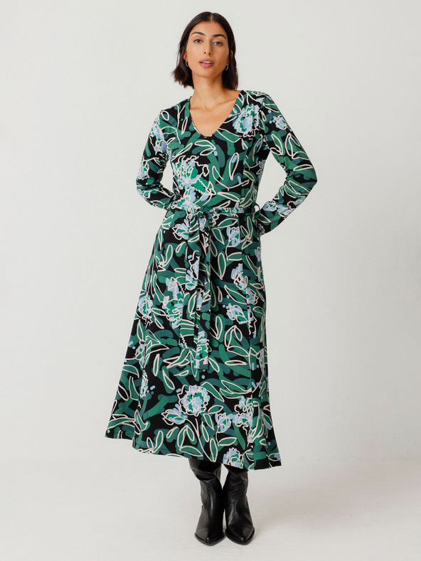 SKFK Zöld Női virágos ruha SKFK Vestido Kaule Vestido Kaule