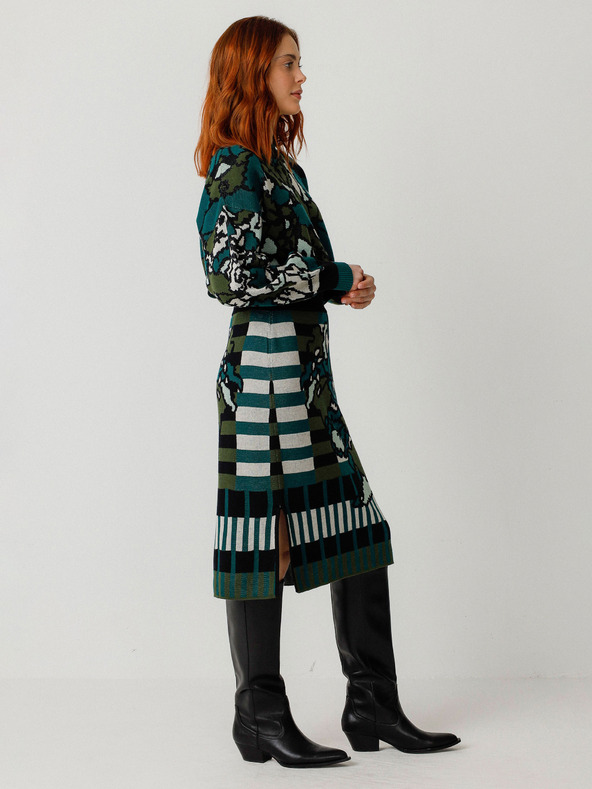 SKFK Zöld SKFK Női virágos szoknya Falda Alda zöld női szoknya Falda Alda