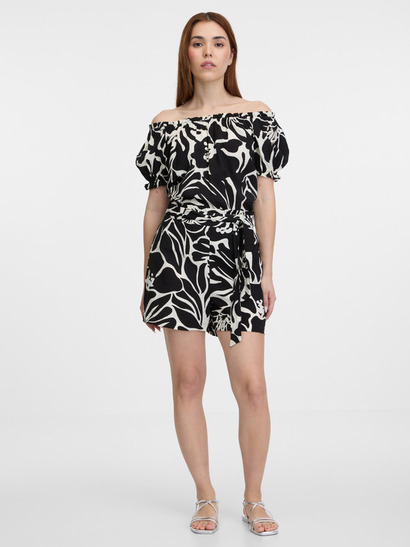 Orsay ORSAY fekete női mintás rövidnadrág