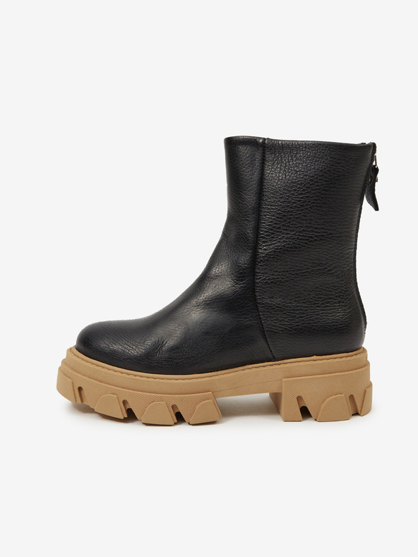 Steve Madden Fekete bőr bokacsizma Steve Madden Maryann