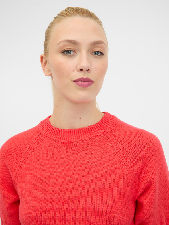 Orsay ORSAY piros női rövid ujjú pulóver