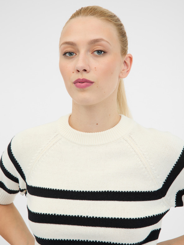 Orsay ORSAY krémszínű női rövid ujjú pulóver